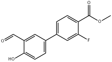 4-(3-Fluoro-4-methoxycarbonylphenyl)-2-formylphenol Structure