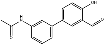 4-(3-Acetylaminophenyl)-2-formylphenol Structure