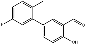 4-(5-Fluoro-2-methylphenyl)-2-formylphenol Structure