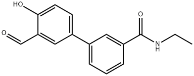 4-[3-(N-Ethylaminocarbonyl)phenyl]-2-formylphenol Structure