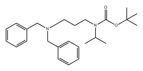 Carbamic acid, N-[3-[bis(phenylmethyl)amino]propyl]-N-(1-methylethyl)-, 1,1-dimethylethyl ester 구조식 이미지