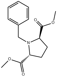 (2R,5R)-Dimethyl 1-benzylpyrrolidine-2,5-dicarboxylate Structure