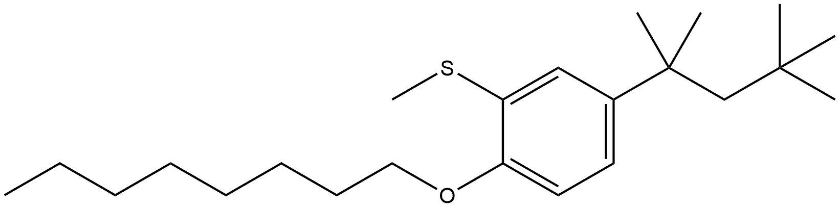 2-(Methylthio)-1-(octyloxy)-4-(1,1,3,3-tetramethylbutyl)benzene Structure