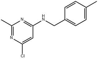 4-Pyrimidinamine, 6-chloro-2-methyl-N-[(4-methylphenyl)methyl]- 구조식 이미지