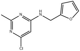 4-Pyrimidinamine, 6-chloro-N-(2-furanylmethyl)-2-methyl- Structure