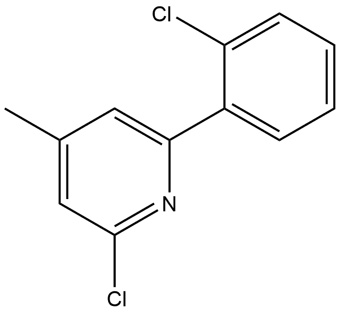 2-Chloro-6-(2-chlorophenyl)-4-methylpyridine Structure