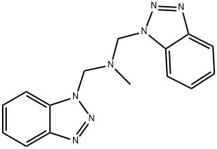 1H-Benzotriazole-1-methanamine, N-(1H-benzotriazol-1-ylmethyl)-N-methyl- 구조식 이미지