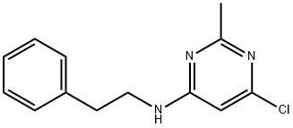 4-Pyrimidinamine, 6-chloro-2-methyl-N-(2-phenylethyl)- Structure