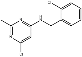 4-Pyrimidinamine, 6-chloro-N-[(2-chlorophenyl)methyl]-2-methyl- Structure