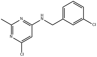 6-chloro-n-[(3-chlorophenyl)methyl]-2-methylpyrimidin-4-amine 구조식 이미지