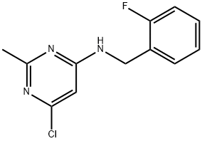 4-Pyrimidinamine, 6-chloro-N-[(2-fluorophenyl)methyl]-2-methyl- Structure