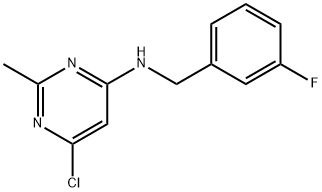 6-chloro-n-[(3-fluorophenyl)methyl]-2-methylpyrimidin-4-amine Structure