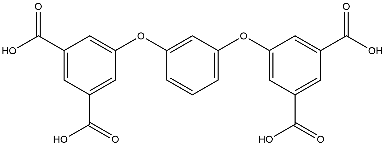 1,3-di (3,5-dicarboxyphenoxy) benzene Structure