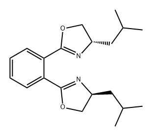 Oxazole, 2,2'-(1,2-phenylene)bis[4,5-dihydro-4-(2-methylpropyl)-, (4S,4'S)- Structure