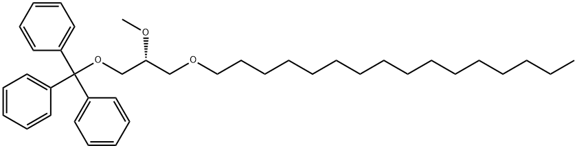 Benzene, 1,1',1''-[[(2R)-3-(hexadecyloxy)-2-methoxypropoxy]methylidyne]tris- Structure