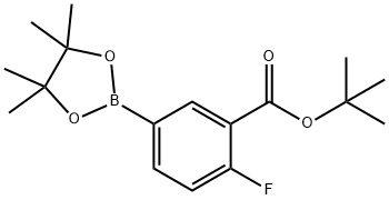 Tert-butyl 2-fluoro-5-(4,4,5,5-tetramethyl-1,3,2-dioxaborolan-2-yl)benzoate Structure