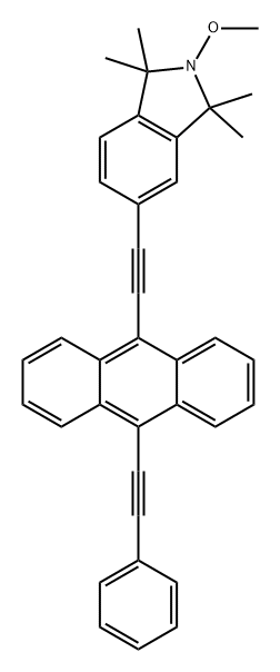 1H-Isoindole, 2,3-dihydro-2-methoxy-1,1,3,3-tetramethyl-5-[2-[10-(2-phenylethynyl)-9-anthracenyl]ethynyl]- Structure