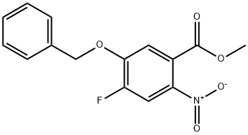 Benzoic acid, 4-fluoro-2-nitro-5-(phenylmethoxy)-, methyl ester 구조식 이미지