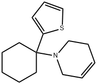 1,2,3,6-Tetrahydro-1-[1-(2-thienyl)cyclohexyl]pyridine 구조식 이미지