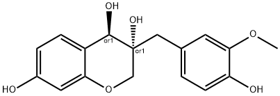 2H-1-Benzopyran-3,4,7-triol, 3,4-dihydro-3-[(4-hydroxy-3-methoxyphenyl)methyl]-, (3R,4R)-rel- Structure