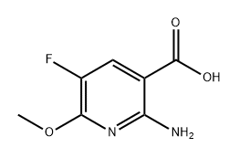 3-Pyridinecarboxylic acid, 2-amino-5-fluoro-6-methoxy- Structure