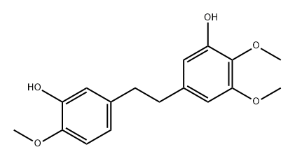 Phenol, 5-[2-(3-hydroxy-4-methoxyphenyl)ethyl]-2,3-dimethoxy- Structure