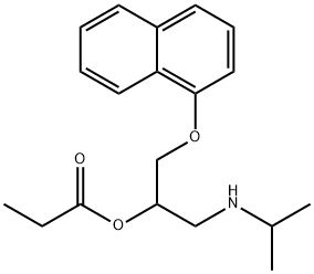 2-Propanol, 1-[(1-methylethyl)amino]-3-(1-naphthalenyloxy)-, 2-propanoate 구조식 이미지