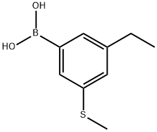 (3-Ethyl-5-(methylthio)phenyl)boronic acid Structure