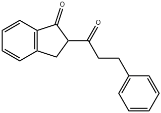 1H-Inden-1-one, 2,3-dihydro-2-(1-oxo-3-phenylpropyl)- Structure