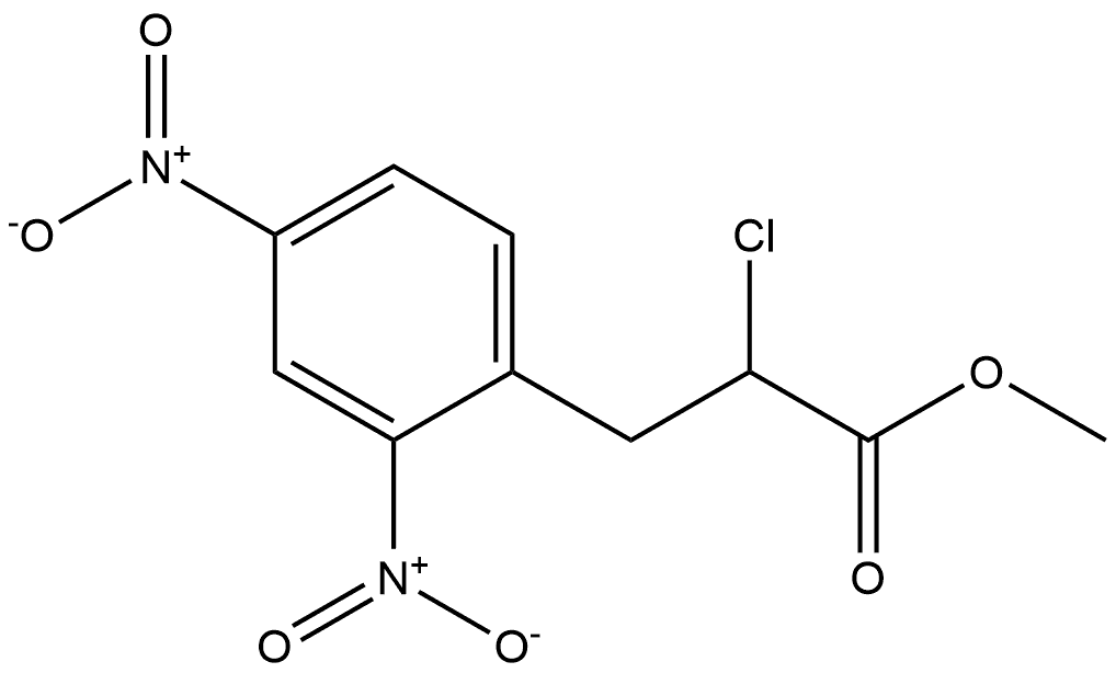 Benzenepropanoic acid, α-chloro-2,4-dinitro-, methyl ester Structure