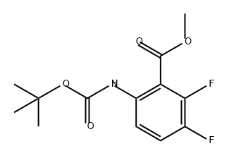 Benzoic acid, 6-[[(1,1-dimethylethoxy)carbonyl]amino]-2,3-difluoro-, methyl ester 구조식 이미지