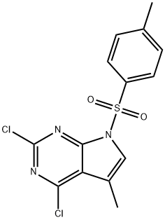 2,4-Dichloro-5-methyl-7-tosyl-7H-pyrrolo[2,3-d]pyrimidine Structure