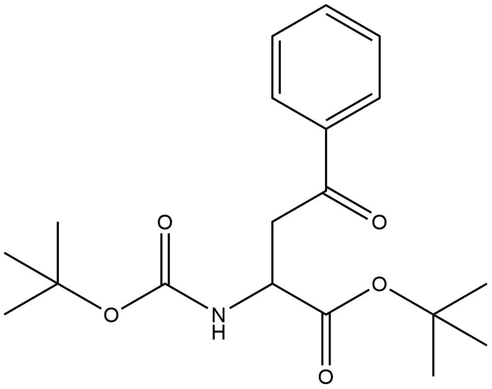 Benzenebutanoic acid, α-[[(1,1-dimethylethoxy)carbonyl]amino]-γ-oxo-, 1,1-dimethylethyl ester Structure