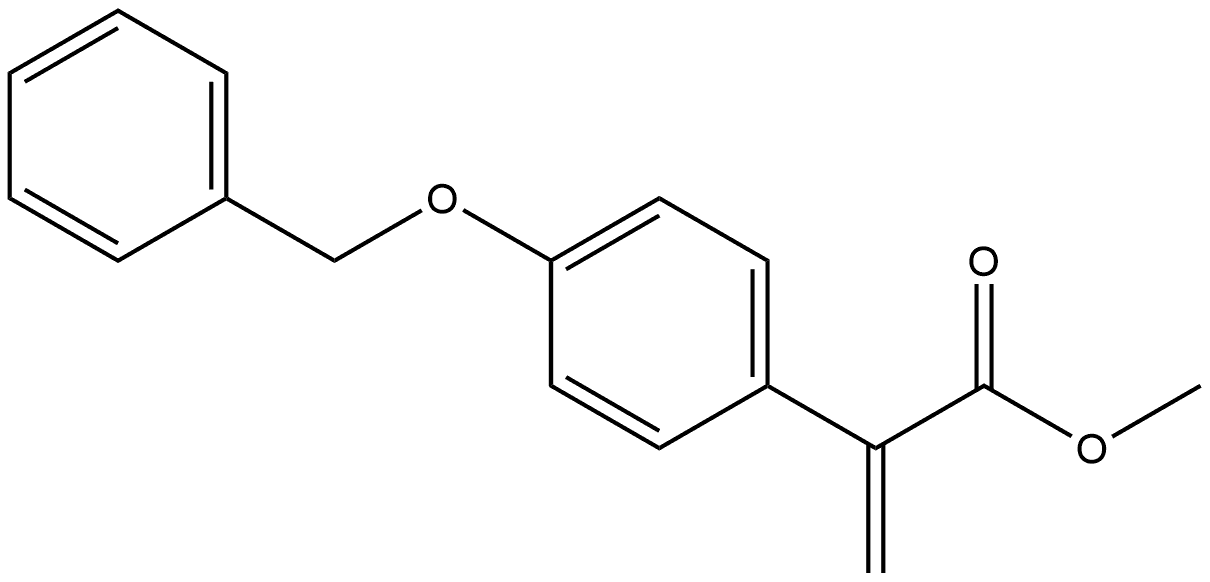 Benzeneacetic acid, α-methylene-4-(phenylmethoxy)-, methyl ester 구조식 이미지