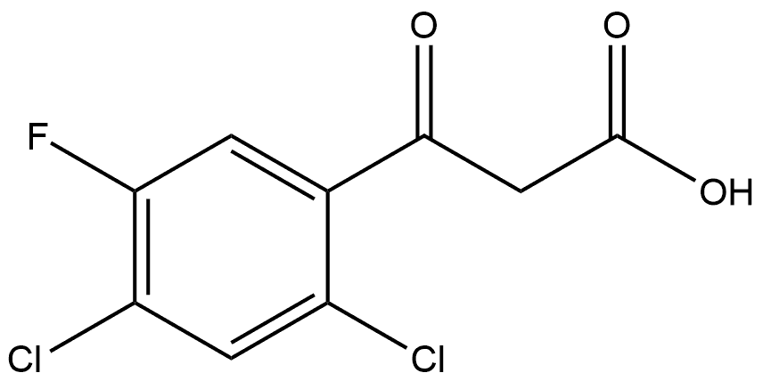 Benzenepropanoic acid, 2,4-dichloro-5-fluoro-β-oxo- 구조식 이미지