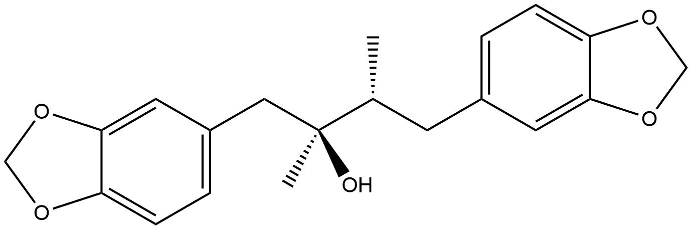 1,3-Benzodioxole-5-butanol, α-1,3-benzodioxol-5-yl-β,γ-dimethyl-, (αR,βS,γR)- Structure