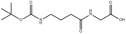 Glycine, N-[4-[[(1,1-dimethylethoxy)carbonyl]amino]-1-oxobutyl]- Structure