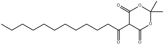 1,3-Dioxane-4,6-dione, 2,2-dimethyl-5-(1-oxododecyl)- Structure