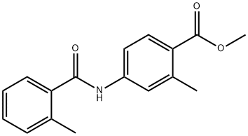 Benzoic acid, 2-methyl-4-[(2-methylbenzoyl)amino]-, methyl ester Structure