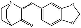 1-Azabicyclo[2.2.2]octan-3-one, 2-(1,3-benzodioxol-5-ylmethylene)- 구조식 이미지