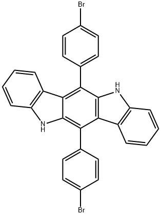 Indolo[3,2-b]carbazole, 6,12-bis(4-bromophenyl)-5,11-dihydro- Structure