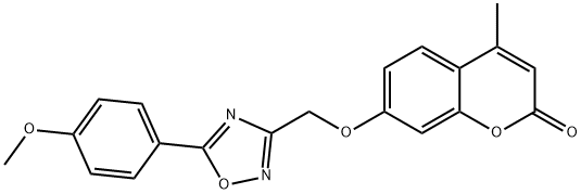 2H-1-Benzopyran-2-one, 7-[[5-(4-methoxyphenyl)-1,2,4-oxadiazol-3-yl]methoxy]-4-methyl- Structure