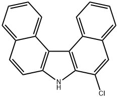 7H-Dibenzo[c,g]carbazole, 6-chloro- Structure