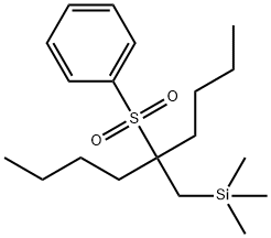 Benzene, [[1-butyl-1-[(trimethylsilyl)methyl]pentyl]sulfonyl]- 구조식 이미지