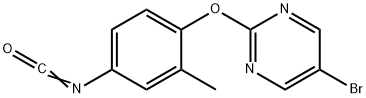 Pyrimidine, 5-bromo-2-(4-isocyanato-2-methylphenoxy)- Structure