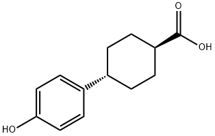 Cyclohexanecarboxylic acid, 4-(4-hydroxyphenyl)-, trans- Structure