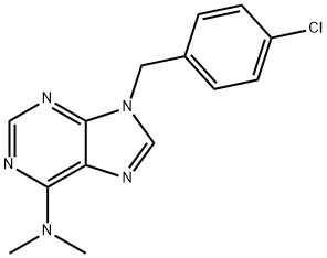 9-(4-Chlorobenzyl)-N,N-dimethyl-9H-purin-6-amine 구조식 이미지