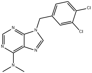 9-(3,4-Dichlorobenzyl)-N,N-dimethyl-9H-purin-6-amine 구조식 이미지