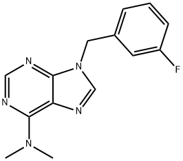 9-(3-Fluorobenzyl)-N,N-dimethyl-9H-purin-6-amine Structure