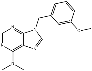 9-(3-Methoxybenzyl)-N,N-dimethyl-9H-purin-6-amine 구조식 이미지